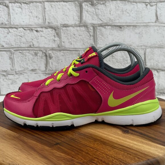 Nike Training Flex TR2 Womens 8 Pink Green Running Sneakers 511332-632 - Picture 2 of 14